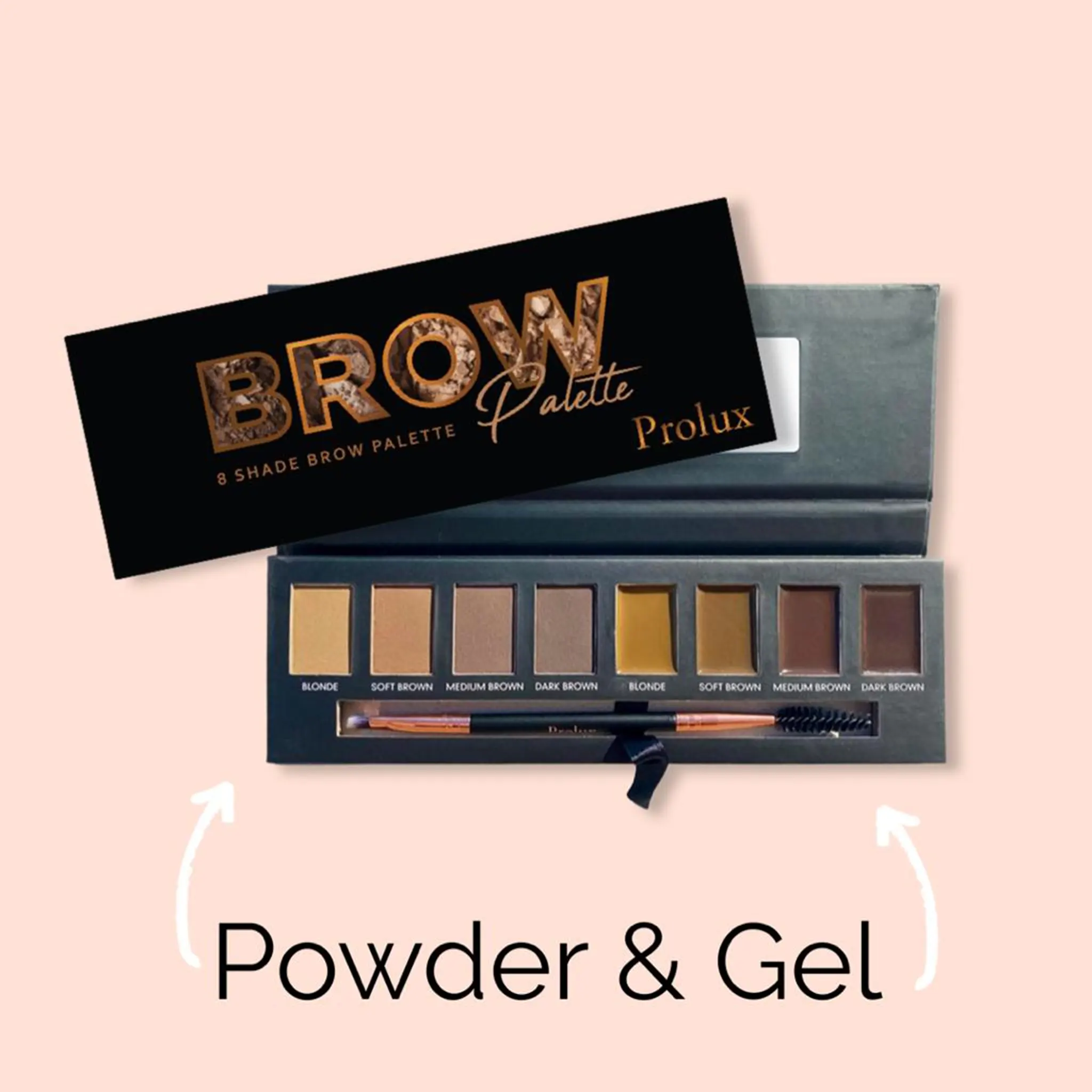 Eyebrow Makeup Kits | 8 Shade Brow Palette with Brush - Image 5