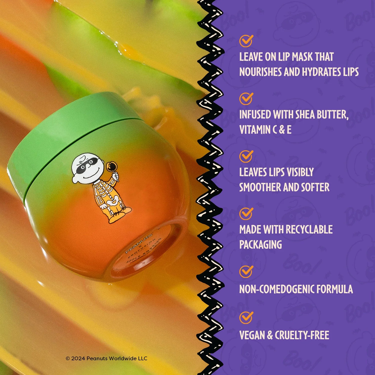 Peanuts Halloween | Apple Bobbing Overnight Lip Mask - Image 4