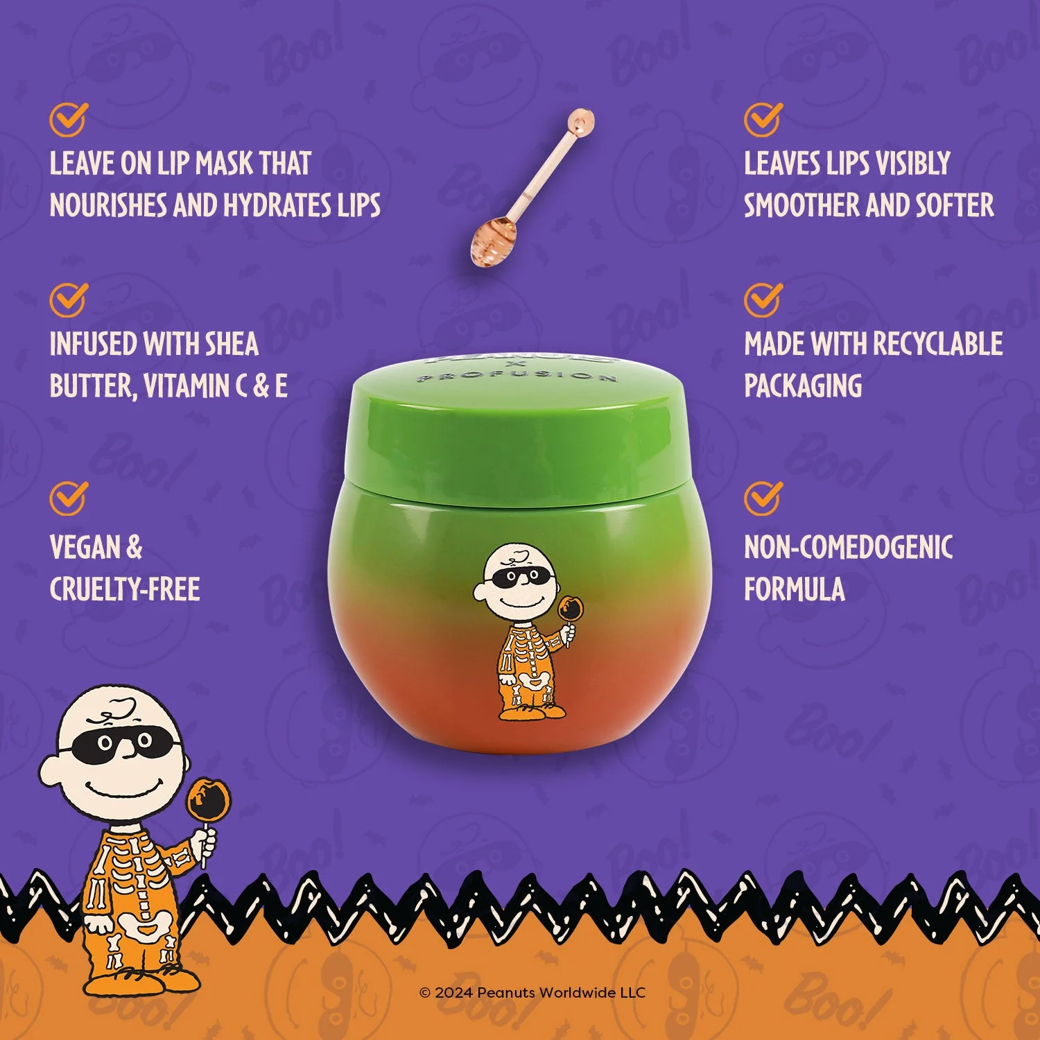 Peanuts Halloween | Apple Bobbing Overnight Lip Mask - Image 6