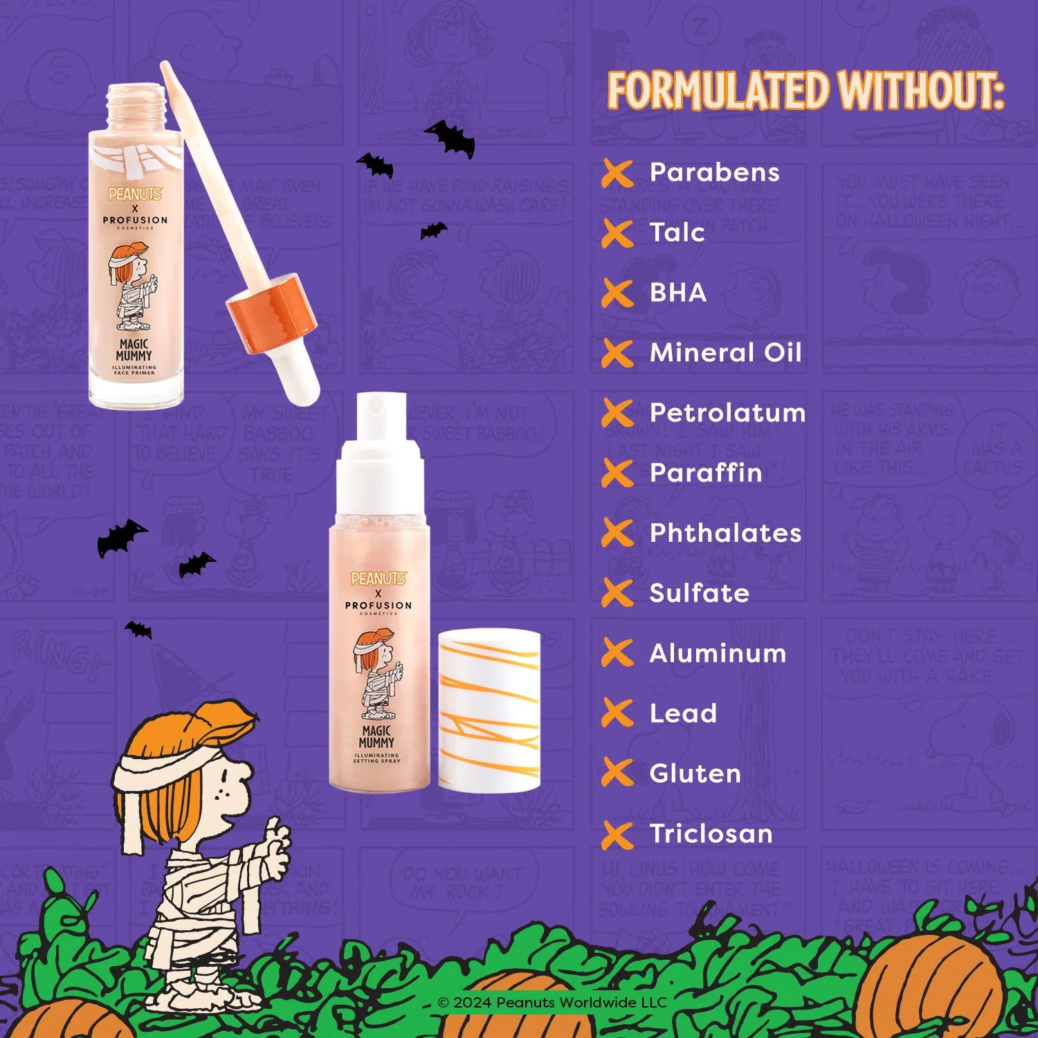 Peanuts Halloween | Magic Mummy Illuminating Face Primer & Setting Spray Set - Image 5