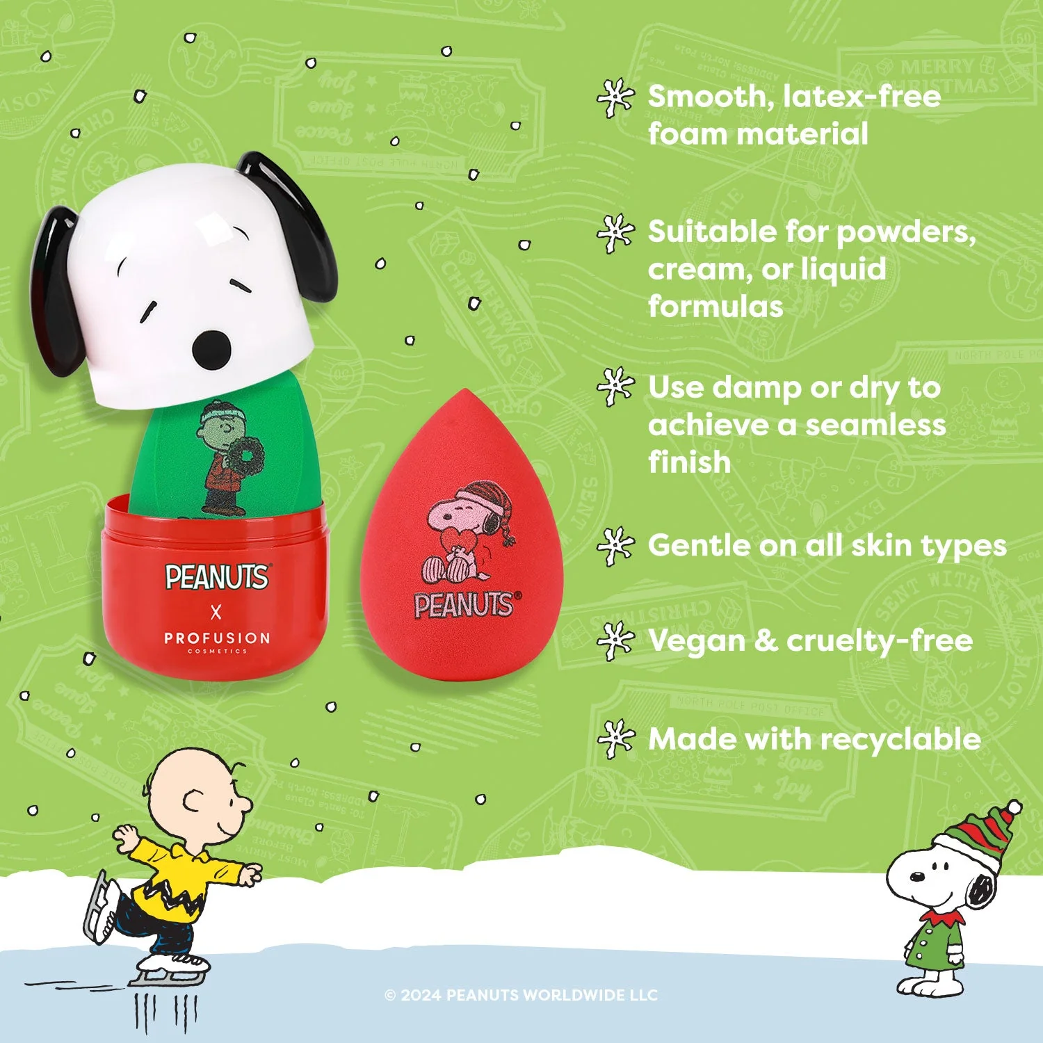 Peanuts Holiday | Let It Blend Blending Sponge & Case Set - Image 3